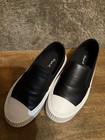 Qupid Black Slip-On Platform Sneakers with White Toe Cap — photo 6