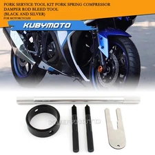 Fork Service Tool Fork Spring Compressor Damper Rod Bleed Tool Black+Silver