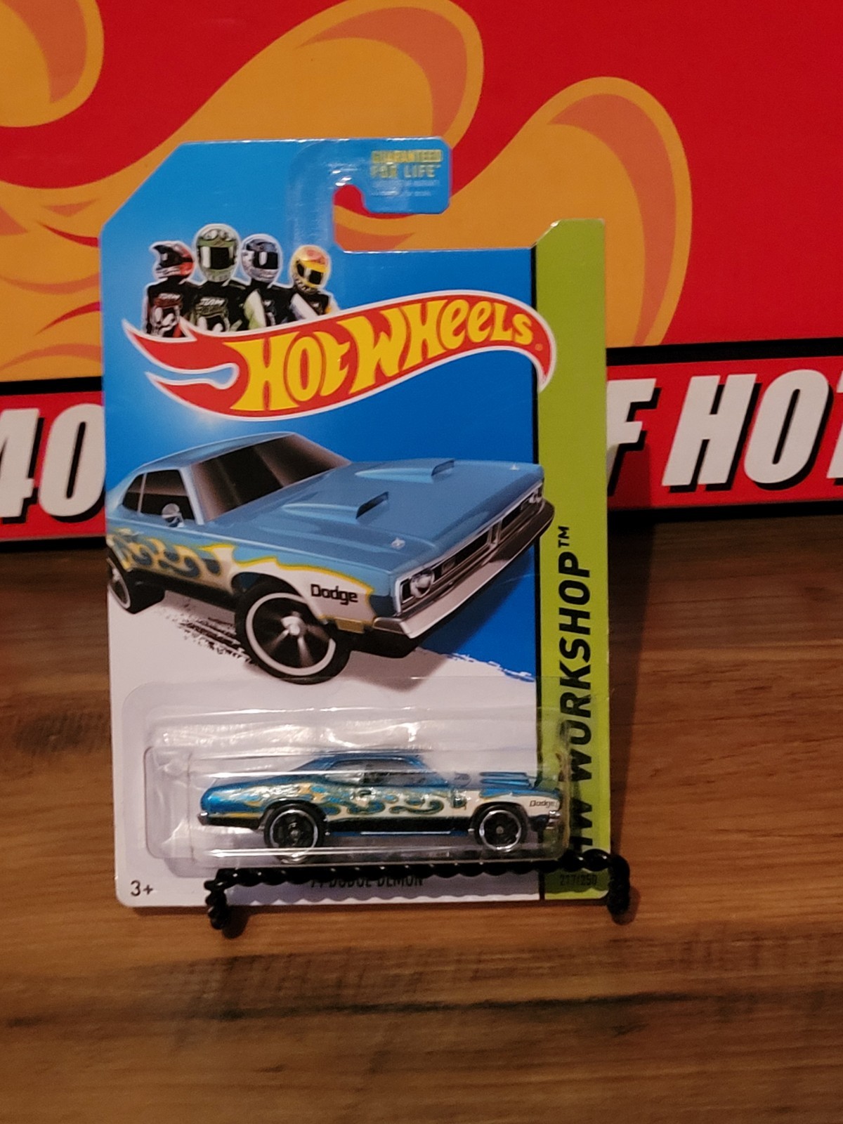 Hot Wheels 2013 Showroom Teal Blue ‘71 Dodge Demon Flames #217 A20