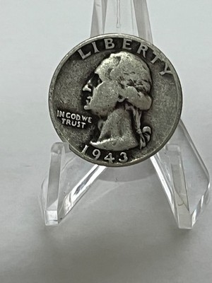 1943  Washington Silver Quarter 25c Circulated # TA105