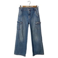 Old Navy Girls Baggy Wide Leg Cotton Blue Jeans Size 12