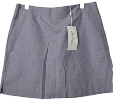 NEW Lady Hagen Ladies 8 Tennis Golf Pickleball skort Stretch Zipper Purple B17