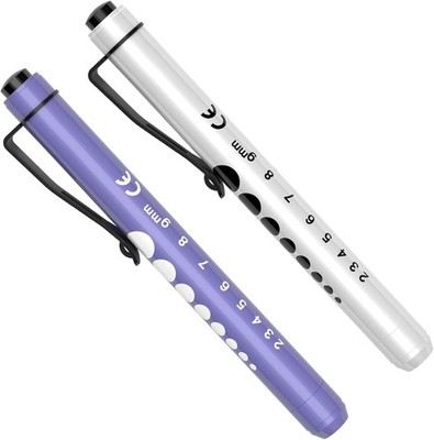RISEMART Pen Lights for Nurses, 2Pack Reusable Medical Pen Light with Pupil