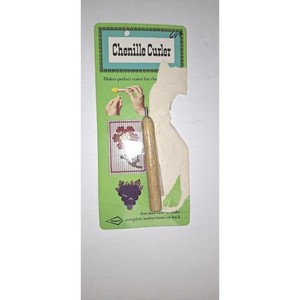 Vintage Rogers Chenille Curler Tool No 3008 Wooden Handle Craft Needlework USA