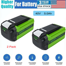 2Pack 40V 5Ah For Greenworks G-MAX Lithium Battery 29472 29462 29252 20202 US