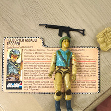 G.I. Joe Airborne Helicopter Assault Trooper Action Figure w/ Gear & File Card