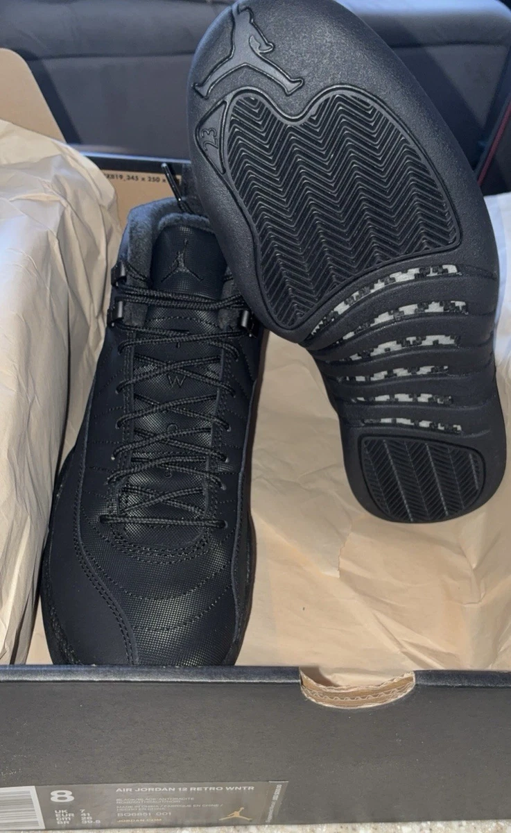 Jordan 12 Retro Winterized Triple Black for Sale - Authenticity