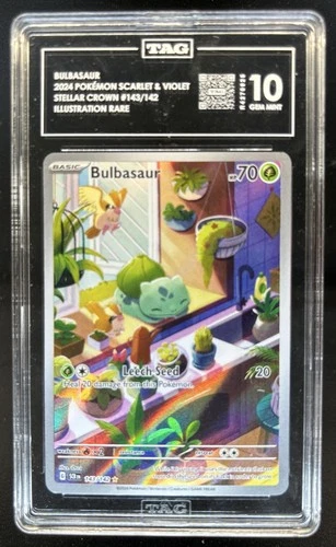 2024 Pokemon Stellar Crown Bulbasaur #143/142 TAG 10