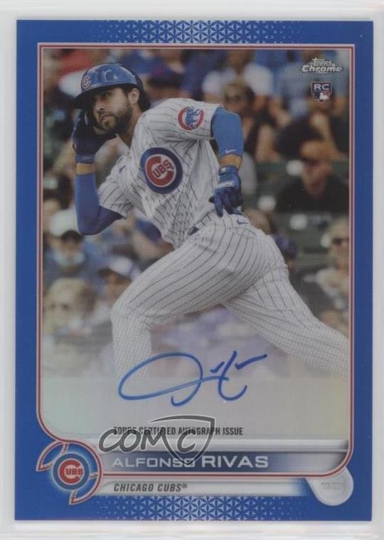 2022 Topps Chrome Rookie Blue Refractor 143/150 Alfonso Rivas #RA-AR Auto 0s9t
