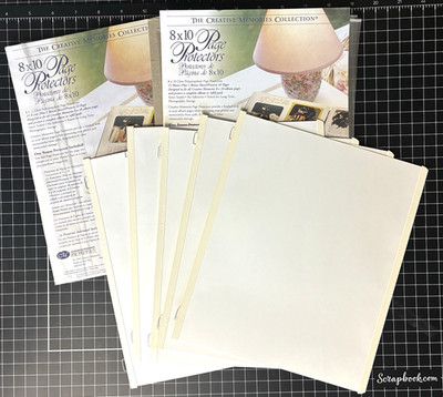 Creative Memories 8 X 10 Loose LOT 37 PROTECTORS & 6 WHITE Scrapbook Pages
