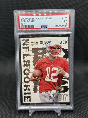 2000 UD BLACK DIAMOND GOLD #126 TOM BRADY ROOKIE RC /500 Gold PSA 5 Patriots