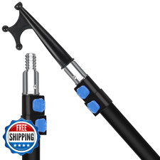 Lineslife Boat Hook for Docking, 4-8ft Telescoping Pole, Sturdy  Lightweight