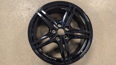 19'' GLOSS BLACK 2025-2026 C8 CORVETTE STINGRAY FORGED FRONT WHEEL RIM