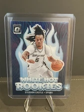 Stephon Castle Rookie #6 2024-25 Donruss Optic White Hot Rookies Spurs Prizm RC