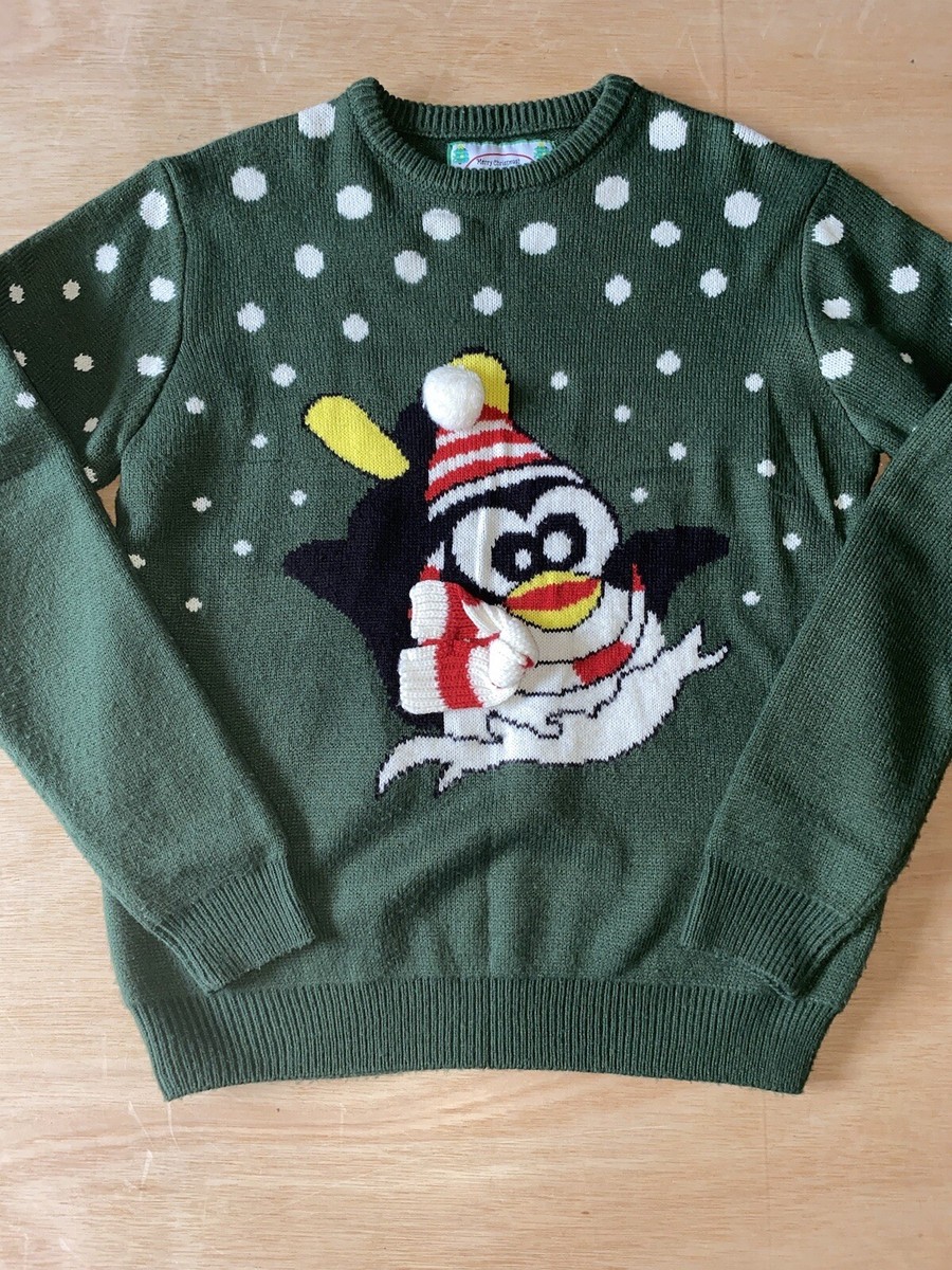 Mens Large Primark Penguin Christmas Jumper
