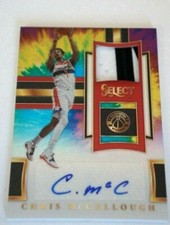 2017-18 Select Tie Dye Rookie CHRIS McCULLOUGH Worn Used Jersey RC Auto #d 19/25