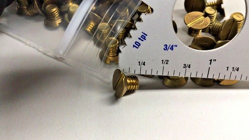Brass 1138-60 Machine Screw Slotted Flat Head #10-32 x 1/4" (Pack of 60) - 第 5/5 張圖片