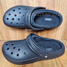 CROCS Unisex Men's Women's Faux Fur Lined Dual Comfort Shoes Clogs  Black