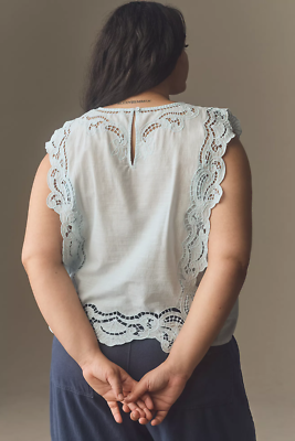 NWT ANTHROPOLOGIE CUTWORK EYELET EMBROIDERED LACE HANKY
