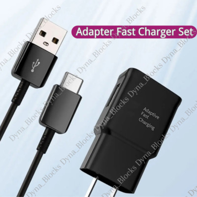 Adapter Fast Charger Type C With Phone Charging Cable For Samsung Galaxy Android