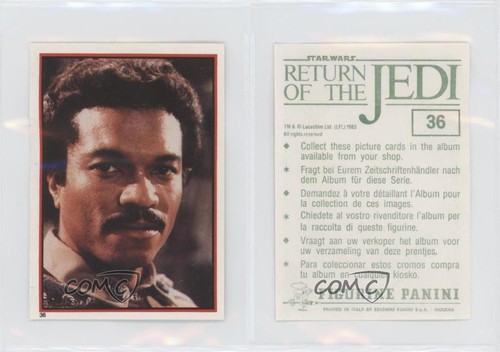 1983 European Star Wars Return of the Jedi Album Stickers Lando Calrissian h4z - Picture 3 of 3
