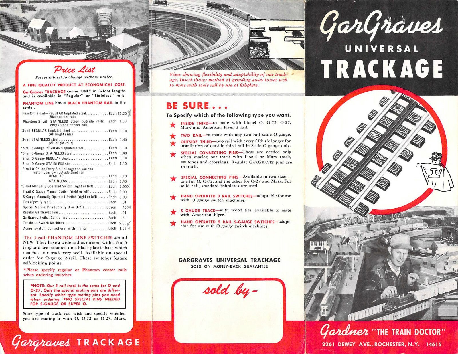 GAR GRAVES TRAIN DOCTOR UNIVERSAL TRACKAGE ROCHESTER NY 6 PAGE eBay