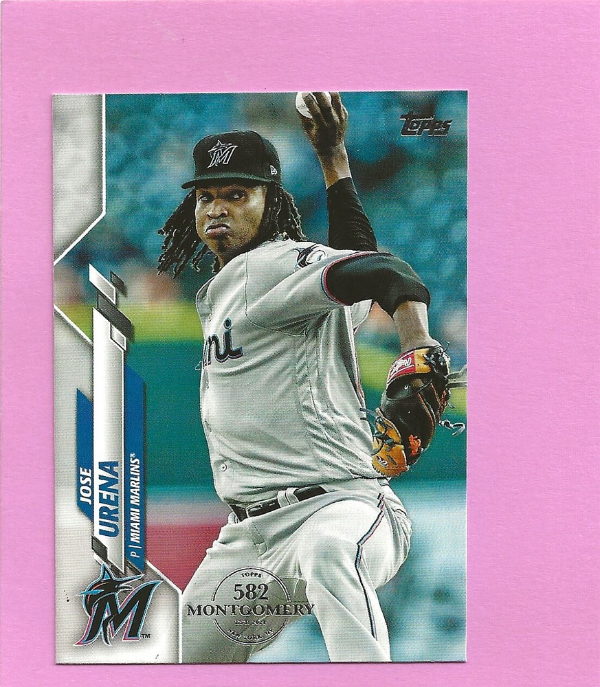 2020 Topps 582 Montgomery Club Foil Stamp #270 Jose Urena Miami Marlins