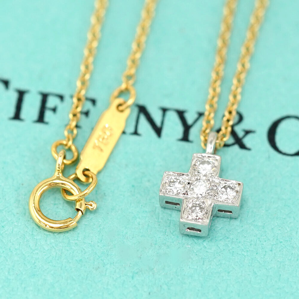 Tiffany & Co. Cruciform Cross Diamond Necklace 16 Tiffany & Co. Cruciform Cross Diamond Necklace 16