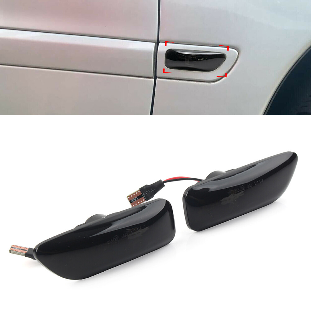 Luz de señal de giro con marcador lateral LED dinámico ahumado para Volvo S60 S80 MK1 V70