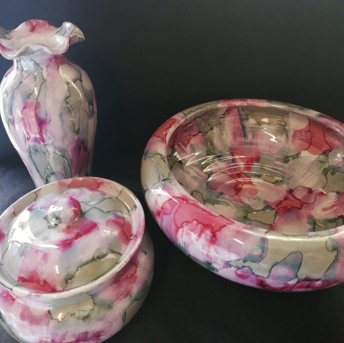 DERUTA NAZARENO PICCHIOTTI SOPRAMMOBILI VASO 3 PEZZI LAV. MANO