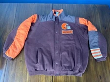 Cleveland Browns Apex One NFL Jacket Size Large Vintage