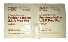 1970’s *Sealed* PDI Antiseptic/Germicide Povidone-Iodine U.S.P Prep Pad Medium