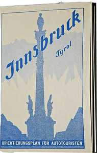 Innsbruck Tyrol Map Austria Auto Volkswagen Mercedes Benz Advertising 1955