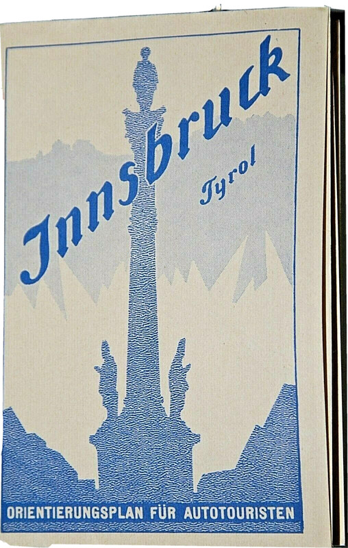 Innsbruck Tyrol Map Austria Auto Volkswagen Mercedes Benz Advertising 1955