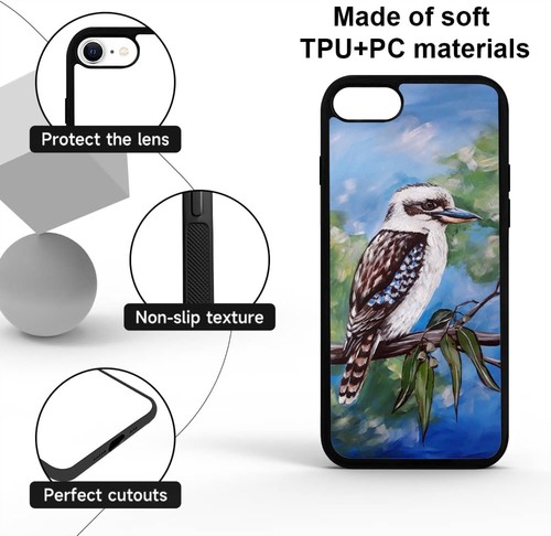 laughing kookaburra hero For iPhone SE4 16E 12 13 14 15 16 Pro Max Case Friendly - Picture 19 of 25