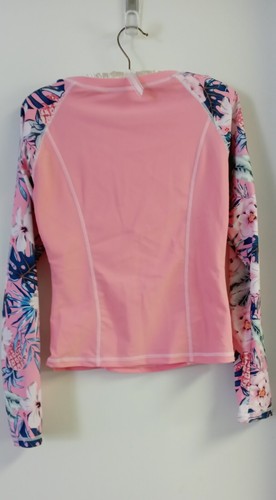 Unbranded Girls Rash Guard Pink Floral Size S - Picture 3 of 4