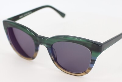 Eyebuydirect Tropic Green Striped L 52-24-145 Cat Eye Eyeglasses FRAMES ONLY