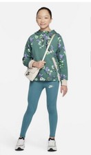 Nike Girl green floral Pullover Hoodie purple Orchid NWT Large