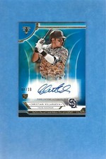 2018 Topps Triple Threads Sapphire /10 Christian Villanueva Rookie Auto RC