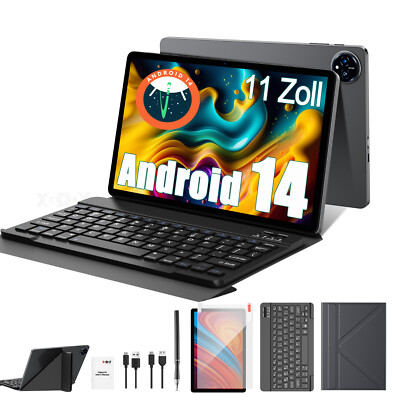 Android 14 16+256GB (1TB TF) Tablet 11'' 8000mah 13MP Camera WiFi Widevine L1 IPS