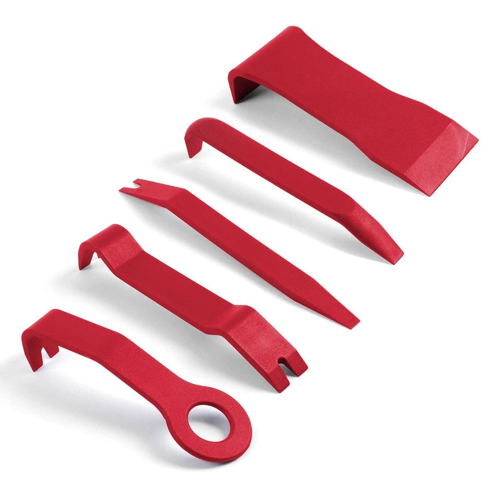 5Pcs Red Nylon Car Interior Door Panel Trim Dash Molding Removal Pry Open Tools - Image 2 of 4