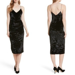 alice and olivia black velvet dress