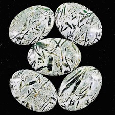 5 Pcs Natural Hornblende Jasper 45-47mm Loose Cabochon Untreated Gemstones Lot