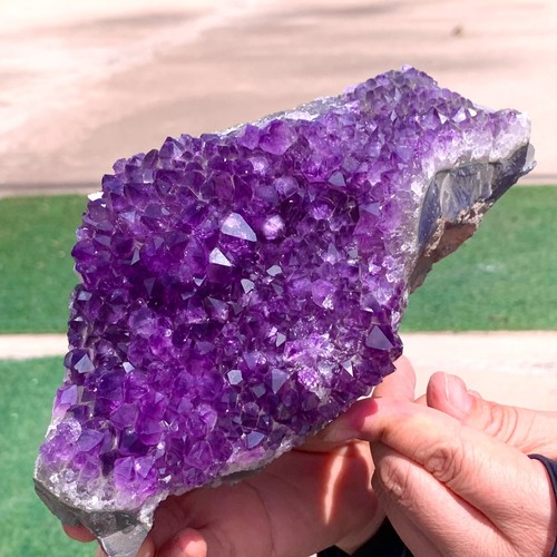 2.65LB Natural Amethyst geode quartz cluster crystal specimen Healing - Picture 9 of 24