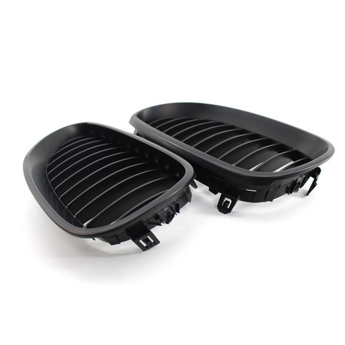LR Matte Black Grille For BMW E60 E61 M5 Look 5 Series 03-09 ABS - Bild 9 von 9