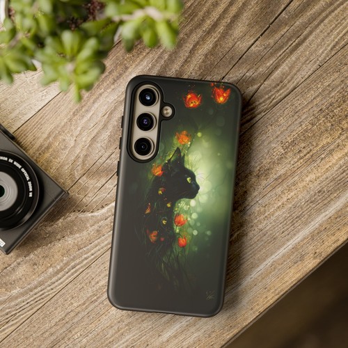 Cat Green Forest Flower Vines Phone Case for iPhone, Samsung Galaxy, Pixel - 第 109/175 張圖片