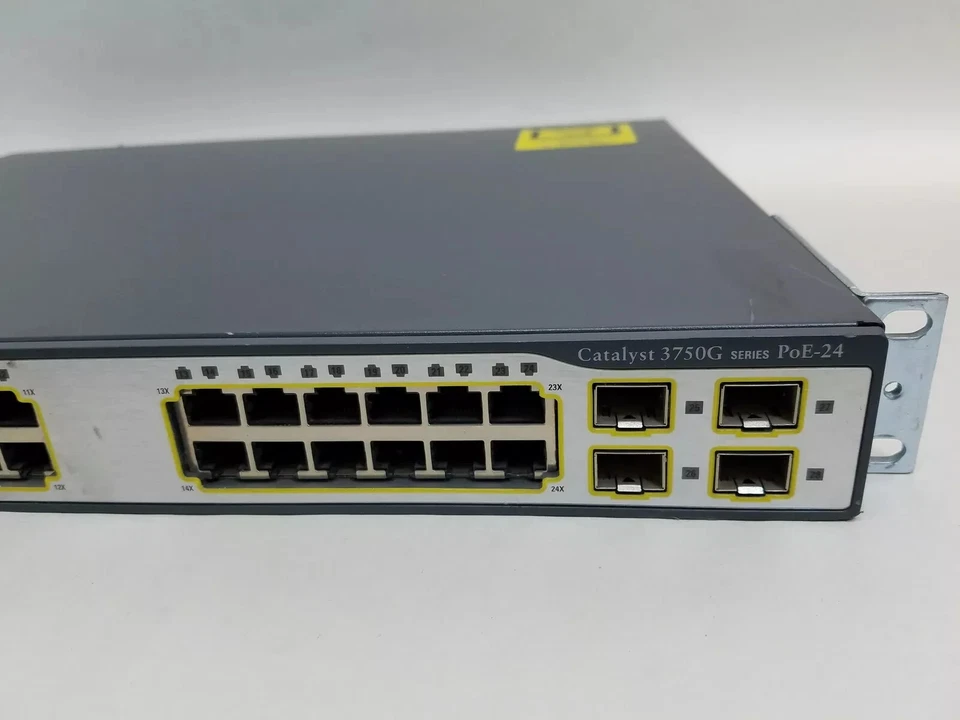 Cisco Catalyst Ws-C3750G-24PS-E 24 Ports PoE Ethernet Switch - Image 2 of 4