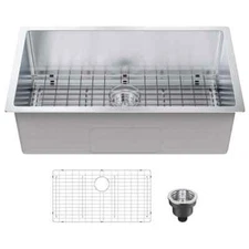 SKYSHALO 30 in. 304-Stainless Steel Drop-In Kitchen Sink w Accessories Pack of 3