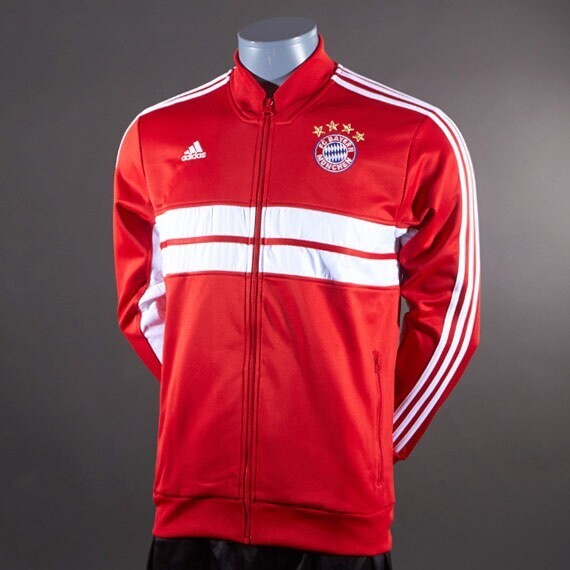 adidas　FC BAYERN MUNCHEN　ジャケット BAYERN MUNCHEN track zip jacket ADIDAS 14/ 15 ANTHEM striped