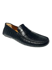 Bally Dreamer 6301195 Men's Black Calf Embossed Leather Loafers MSRP $700